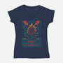 Master Of Christmas Dice-Womens-V-Neck-Tee-marsdkart