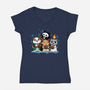 A Catmas Carol-Womens-V-Neck-Tee-Boggs Nicolas