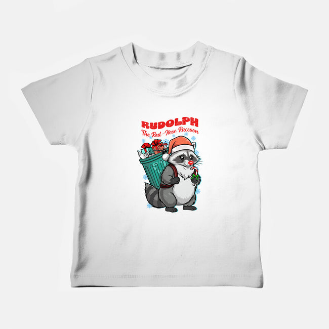 Rudolph The Red Nose Raccoon-Baby-Basic-Tee-palmstreet