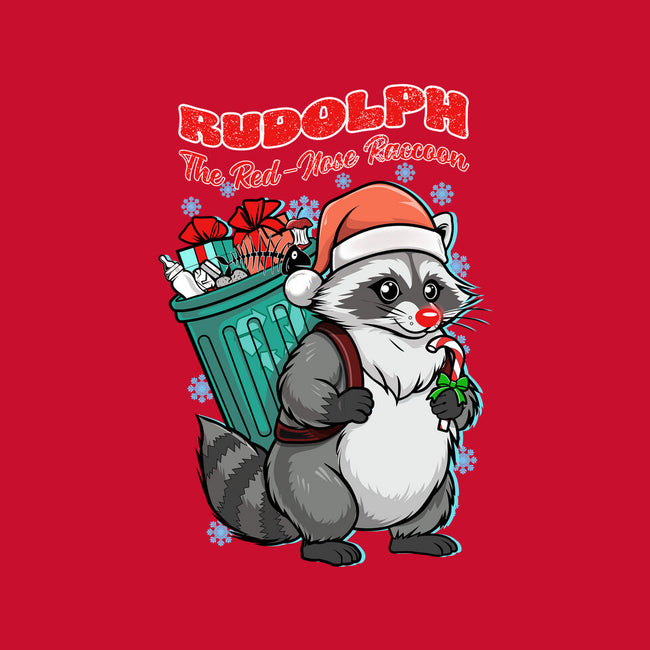 Rudolph The Red Nose Raccoon-None-Stretched-Canvas-palmstreet