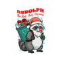 Rudolph The Red Nose Raccoon-None-Basic Tote-Bag-palmstreet