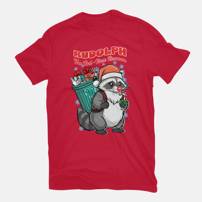 Rudolph The Red Nose Raccoon-Mens-Premium-Tee-palmstreet