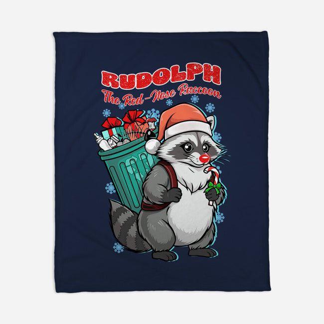 Rudolph The Red Nose Raccoon-None-Fleece-Blanket-palmstreet