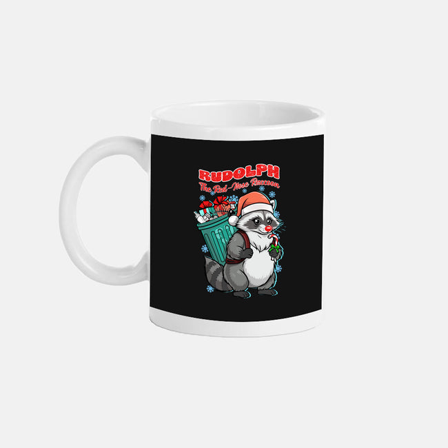 Rudolph The Red Nose Raccoon-None-Mug-Drinkware-palmstreet