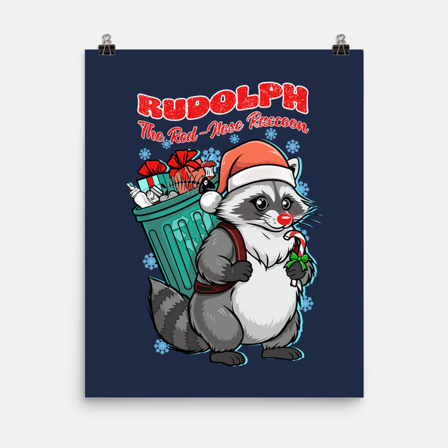 Rudolph The Red Nose Raccoon-None-Matte-Poster-palmstreet