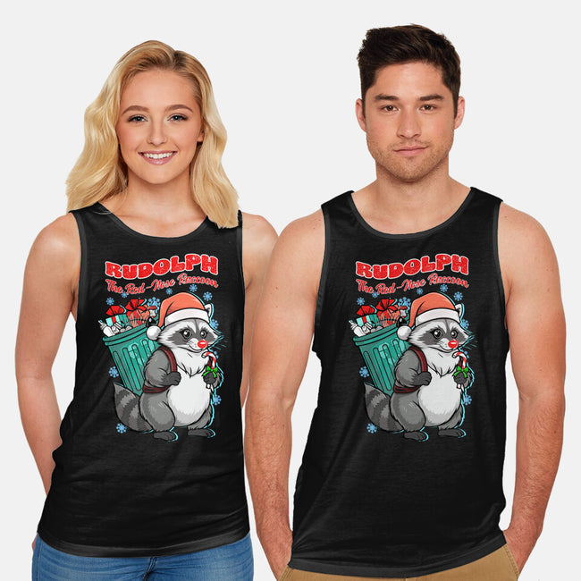 Rudolph The Red Nose Raccoon-Unisex-Basic-Tank-palmstreet