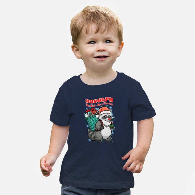 Rudolph The Red Nose Raccoon-Baby-Basic-Tee-palmstreet