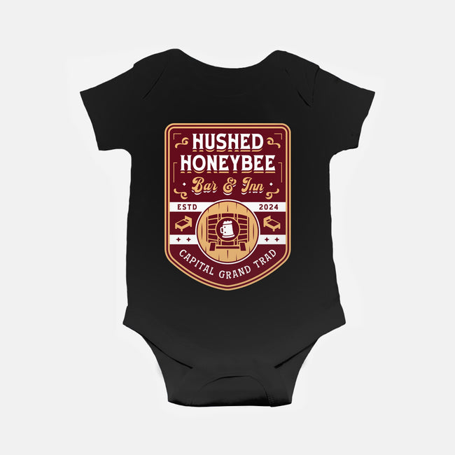 Hushed Honeybee Inn Emblem-Baby-Basic-Onesie-LAGELANTEE