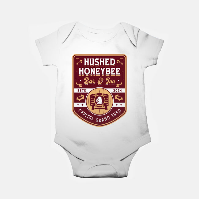 Hushed Honeybee Inn Emblem-Baby-Basic-Onesie-LAGELANTEE