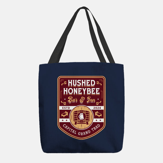 Hushed Honeybee Inn Emblem-None-Basic Tote-Bag-LAGELANTEE