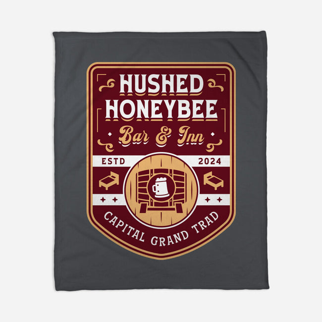 Hushed Honeybee Inn Emblem-None-Fleece-Blanket-LAGELANTEE