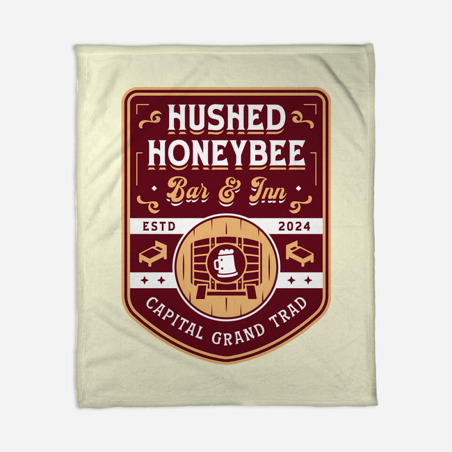 Hushed Honeybee Inn Emblem-None-Fleece-Blanket-LAGELANTEE