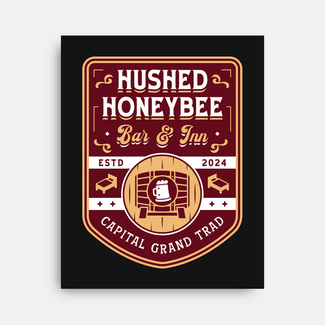 Hushed Honeybee Inn Emblem-None-Stretched-Canvas-LAGELANTEE