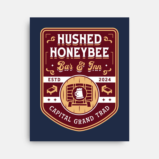 Hushed Honeybee Inn Emblem-None-Stretched-Canvas-LAGELANTEE