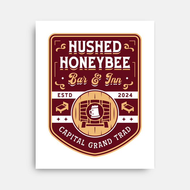 Hushed Honeybee Inn Emblem-None-Stretched-Canvas-LAGELANTEE