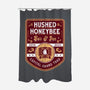 Hushed Honeybee Inn Emblem-None-Polyester-Shower Curtain-LAGELANTEE