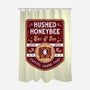 Hushed Honeybee Inn Emblem-None-Polyester-Shower Curtain-LAGELANTEE