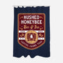 Hushed Honeybee Inn Emblem-None-Polyester-Shower Curtain-LAGELANTEE