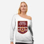 Hushed Honeybee Inn Emblem-Womens-Off Shoulder-Sweatshirt-LAGELANTEE