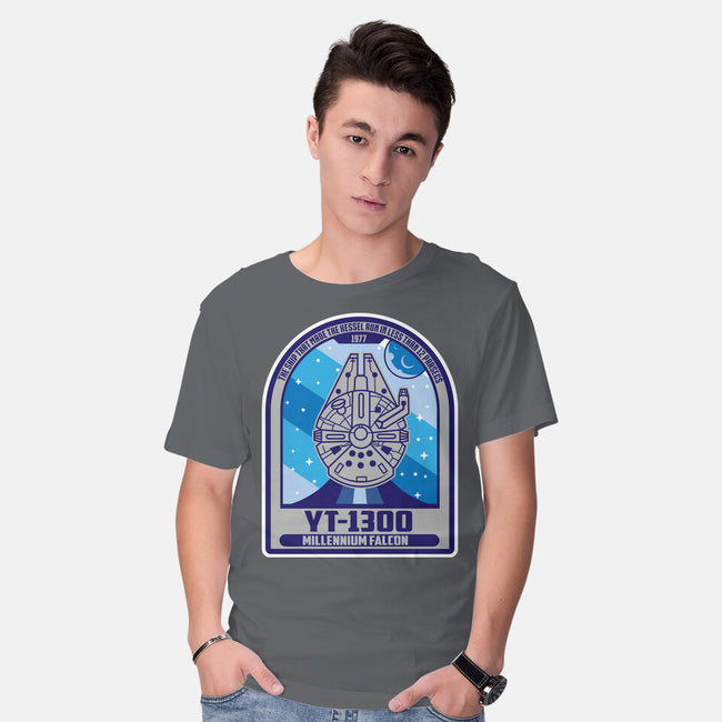 YT-1300 Millennium Falcon-Mens-Basic-Tee-SuperEdu