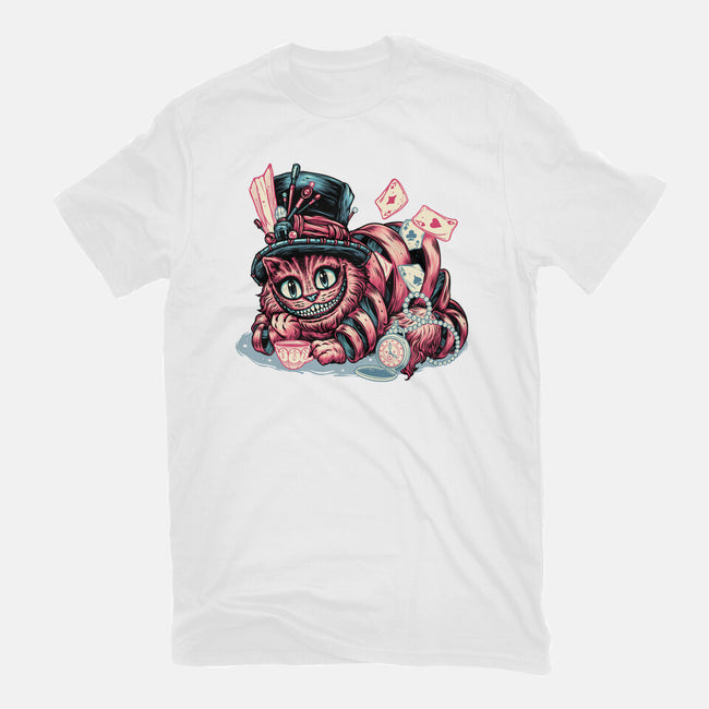 Cat Of Mystery-Womens-Basic-Tee-glitchygorilla