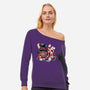 Cat Of Mystery-Womens-Off Shoulder-Sweatshirt-glitchygorilla