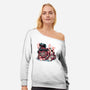 Cat Of Mystery-Womens-Off Shoulder-Sweatshirt-glitchygorilla