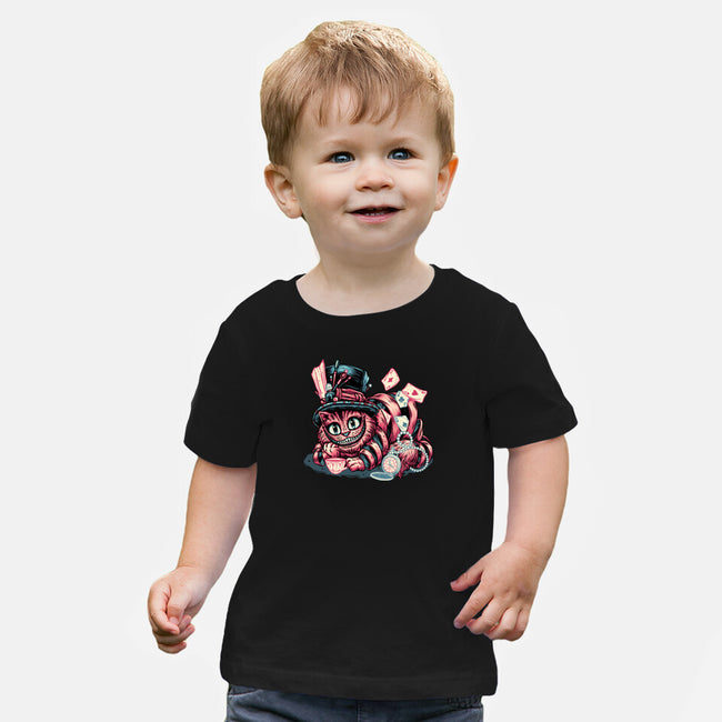 Cat Of Mystery-Baby-Basic-Tee-glitchygorilla