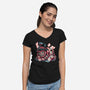 Cat Of Mystery-Womens-V-Neck-Tee-glitchygorilla