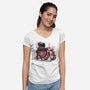 Cat Of Mystery-Womens-V-Neck-Tee-glitchygorilla