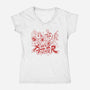 Xmas Fighter-Womens-V-Neck-Tee-naomori