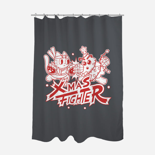 Xmas Fighter-None-Polyester-Shower Curtain-naomori