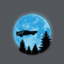 DeLorean And Moon-Womens-Fitted-Tee-Astrobot Invention