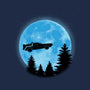 DeLorean And Moon-Womens-Fitted-Tee-Astrobot Invention