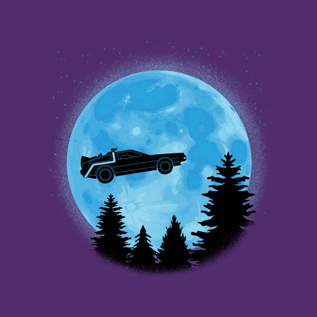 DeLorean And Moon-Womens-Racerback-Tank-Astrobot Invention