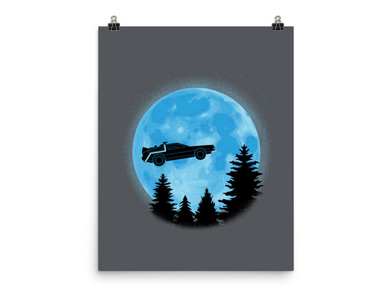 DeLorean And Moon