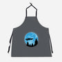 DeLorean And Moon-Unisex-Kitchen-Apron-Astrobot Invention