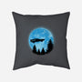 DeLorean And Moon-None-Removable Cover w Insert-Throw Pillow-Astrobot Invention