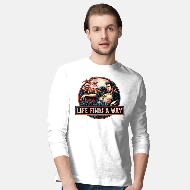 It Will Find A Way-Mens-Long Sleeved-Tee-glitchygorilla