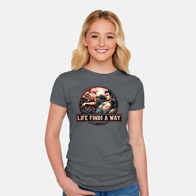 It Will Find A Way-Womens-Fitted-Tee-glitchygorilla