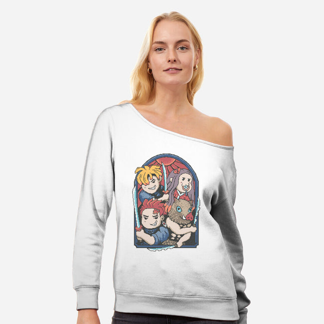 Demon Players-Womens-Off Shoulder-Sweatshirt-marsdkart