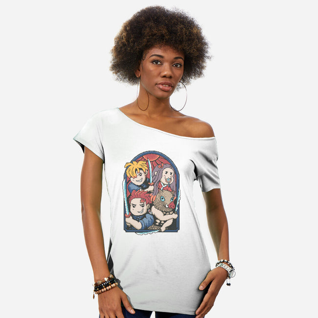 Demon Players-Womens-Off Shoulder-Tee-marsdkart