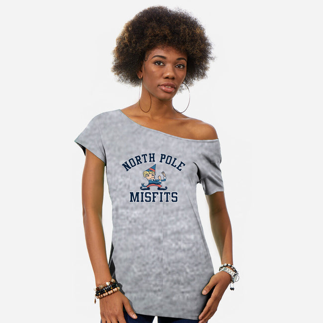 North Pole Misfits-Womens-Off Shoulder-Tee-zachterrelldraws