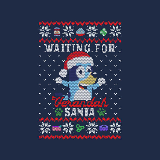 Waiting For Verandah Santa-None-Removable Cover w Insert-Throw Pillow-zachterrelldraws