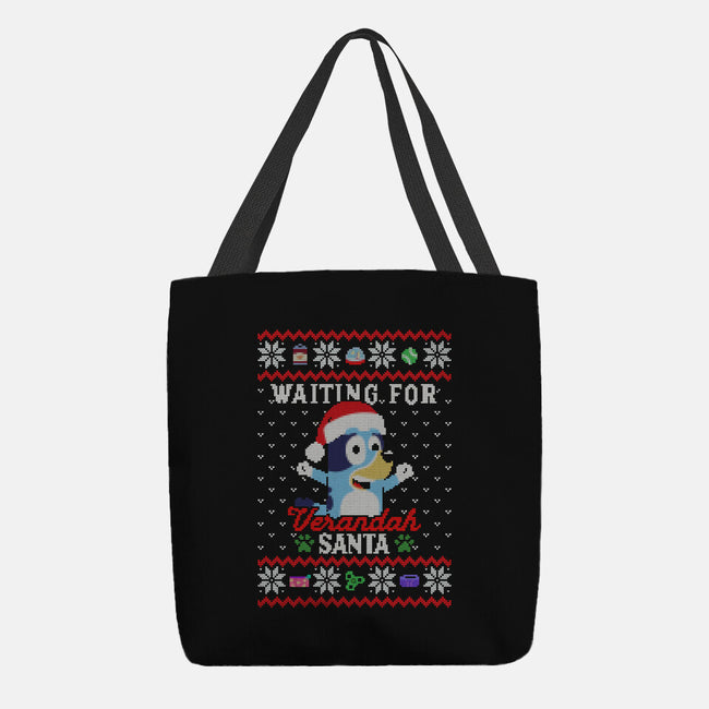 Waiting For Verandah Santa-None-Basic Tote-Bag-zachterrelldraws