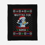 Waiting For Verandah Santa-None-Fleece-Blanket-zachterrelldraws