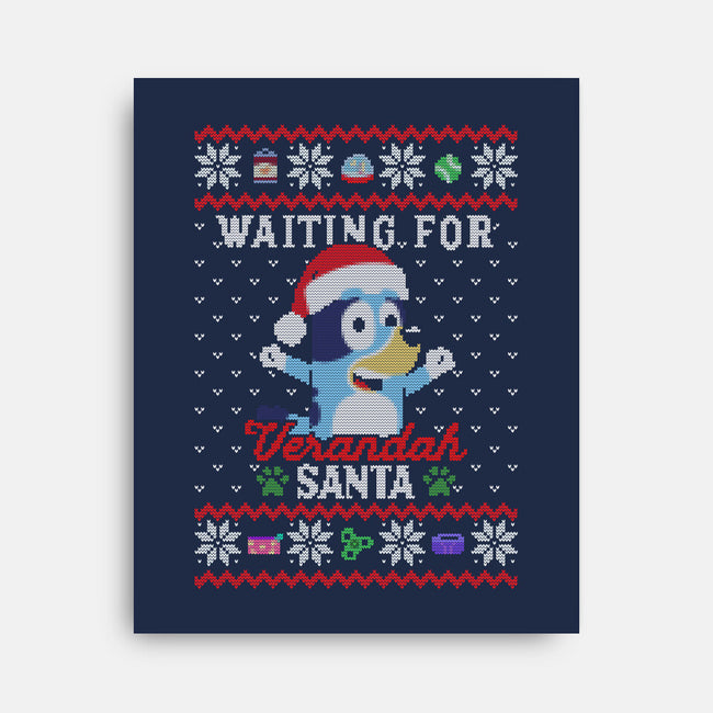 Waiting For Verandah Santa-None-Stretched-Canvas-zachterrelldraws