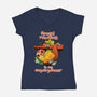 Speed Reading-Womens-V-Neck-Tee-imisko