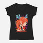 Envy Adams-Womens-V-Neck-Tee-Afire