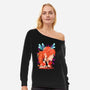 Envy Adams-Womens-Off Shoulder-Sweatshirt-Afire